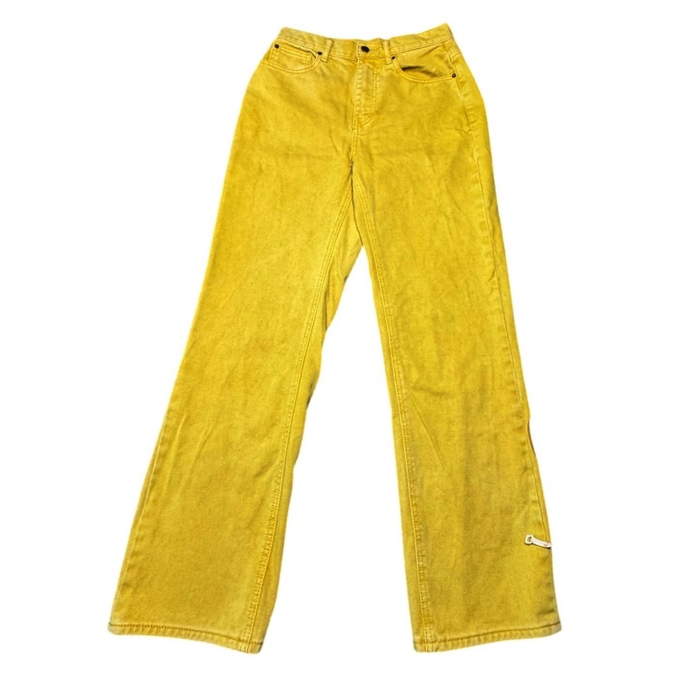 BDG Jeans Womens 27 Yellow Cowboy High Rise Straight Leg Boho Y2K Urban Outfit